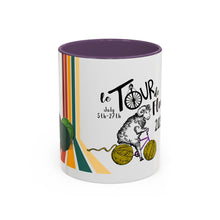 Load image into Gallery viewer, Colorful Tour de Fleece Coffee Mug | Perfect for Knitters | Ideal Gift for Yarn Lovers | Funny Sheep Design | Summer Craft Fest