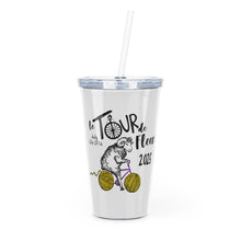 Load image into Gallery viewer, Tumbler with Straw - 2025 Tour De Fleece Design - Wool and Fiber Arts