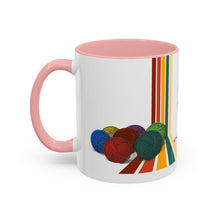 Load image into Gallery viewer, Colorful Tour de Fleece Coffee Mug | Perfect for Knitters | Ideal Gift for Yarn Lovers | Funny Sheep Design | Summer Craft Fest