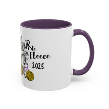 Load image into Gallery viewer, Colorful Tour de Fleece Coffee Mug | Perfect for Knitters | Ideal Gift for Yarn Lovers | Funny Sheep Design | Summer Craft Fest
