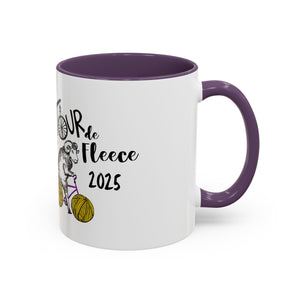 Colorful Tour de Fleece Coffee Mug | Perfect for Knitters | Ideal Gift for Yarn Lovers | Funny Sheep Design | Summer Craft Fest