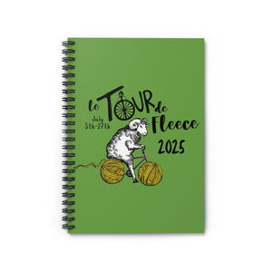 Spiral Notebook - Ruled Line- Tour de Fleece 2025-Green