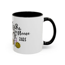Load image into Gallery viewer, Colorful Tour de Fleece Coffee Mug | Perfect for Knitters | Ideal Gift for Yarn Lovers | Funny Sheep Design | Summer Craft Fest
