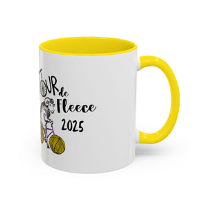 Colorful Tour de Fleece Coffee Mug | Perfect for Knitters | Ideal Gift for Yarn Lovers | Funny Sheep Design | Summer Craft Fest