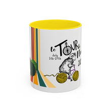Load image into Gallery viewer, Colorful Tour de Fleece Coffee Mug | Perfect for Knitters | Ideal Gift for Yarn Lovers | Funny Sheep Design | Summer Craft Fest
