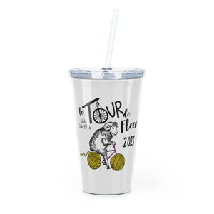 Tumbler with Straw - 2025 Tour De Fleece Design - Wool and Fiber Arts