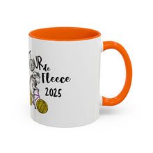 Load image into Gallery viewer, Colorful Tour de Fleece Coffee Mug | Perfect for Knitters | Ideal Gift for Yarn Lovers | Funny Sheep Design | Summer Craft Fest
