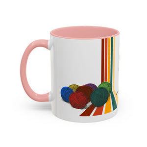 Colorful Tour de Fleece Coffee Mug | Perfect for Knitters | Ideal Gift for Yarn Lovers | Funny Sheep Design | Summer Craft Fest